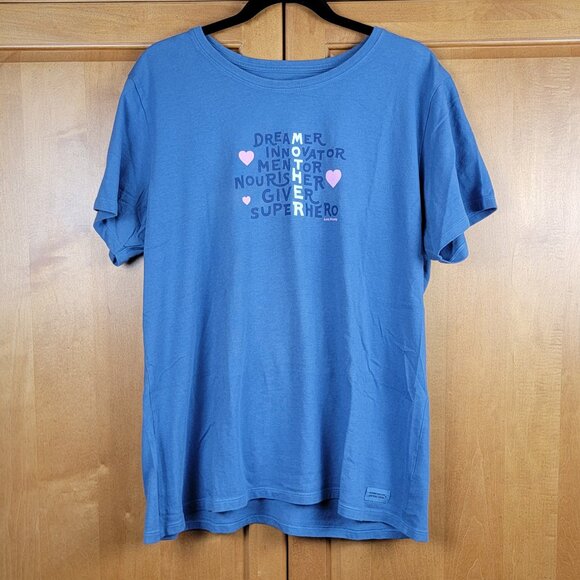 Life is Good Blue Short Sleeve Crew Neck Crusher Mother Tee - XL - Picture 2 of 8